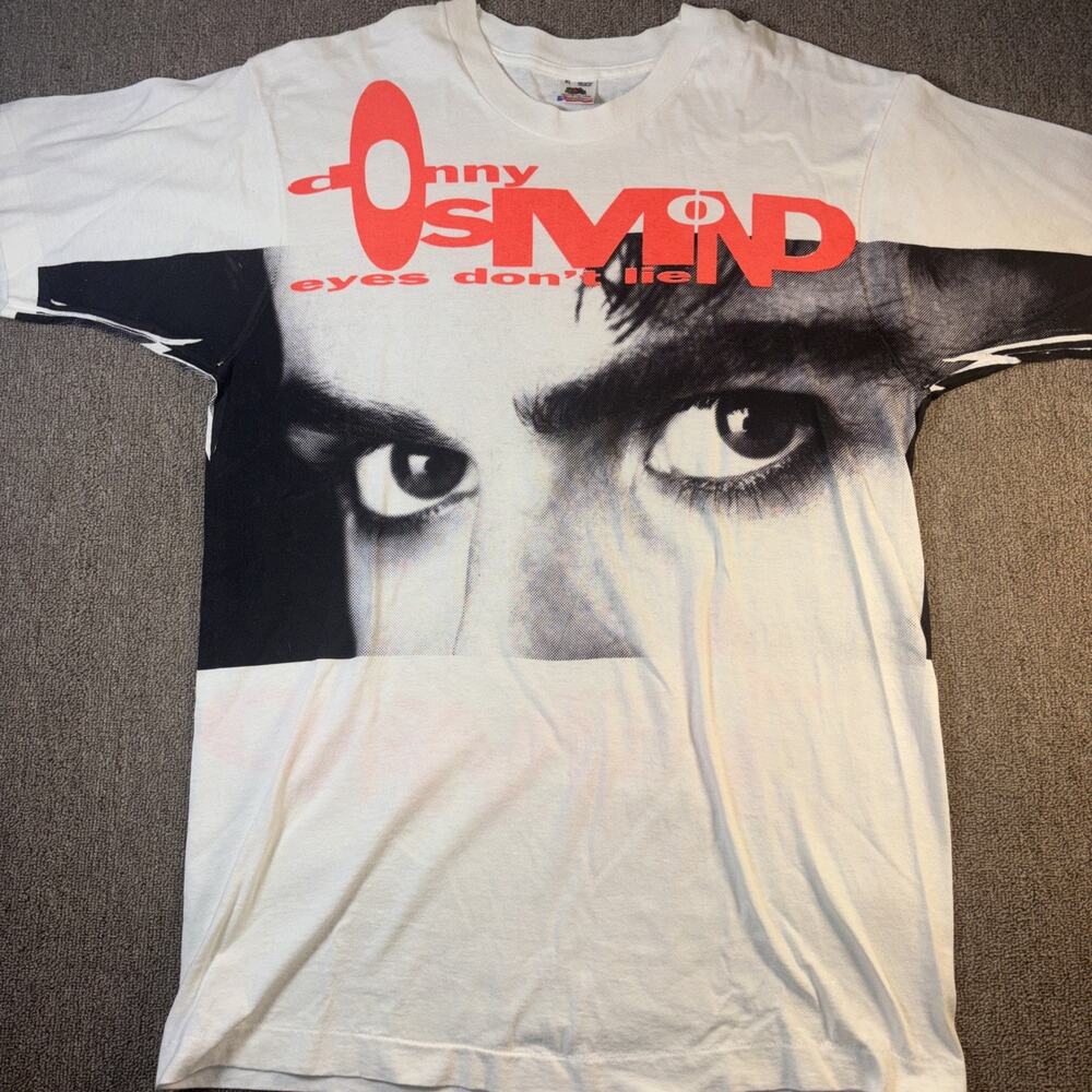 Vintage 90s Donnie Osmond Eyes Don’t Lie Tour T-shirt XL AOP White Single Stitch